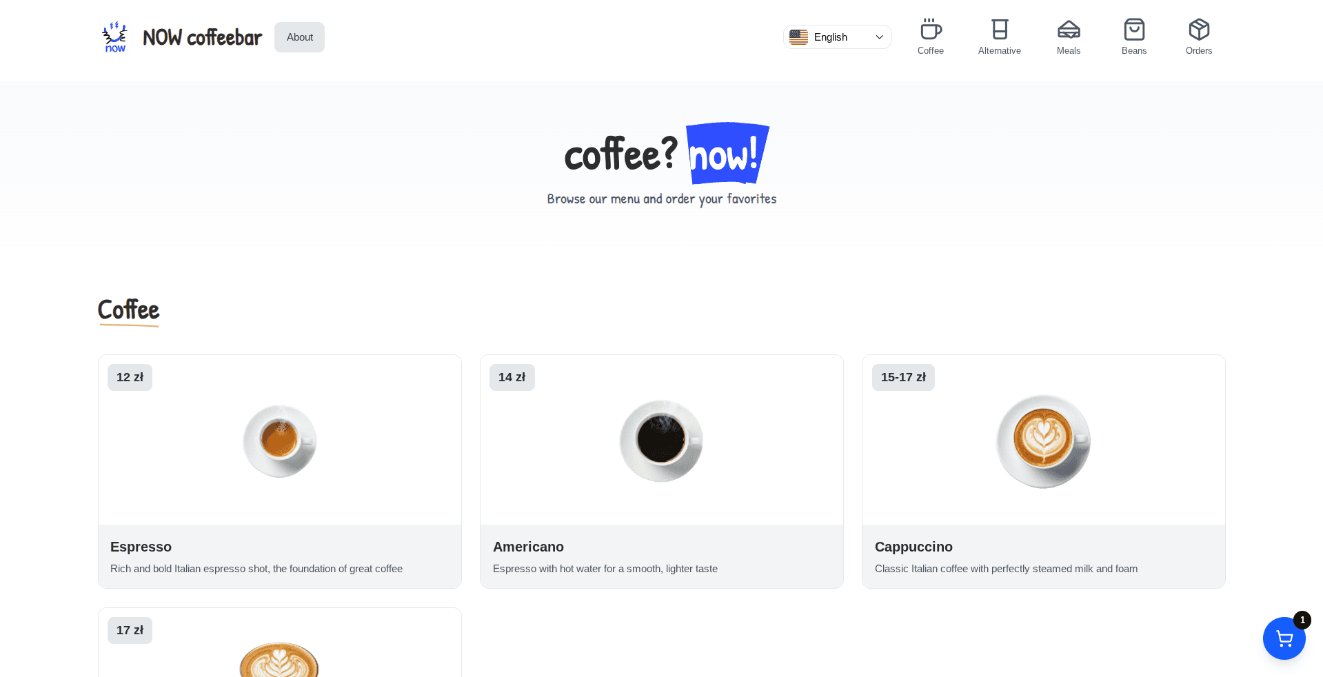 NOW Coffeebar project